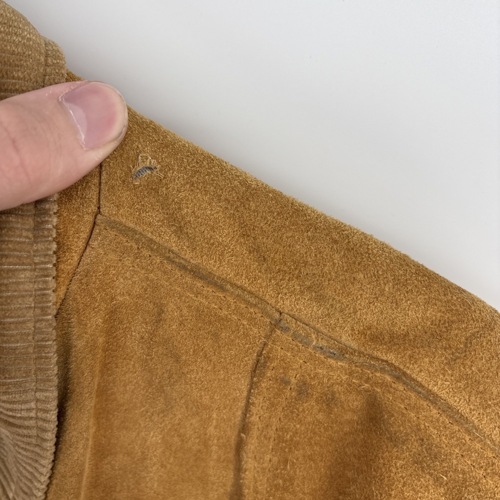 VTG Golden Bear Jacket Mens Large Suede Leather Corduroy Collar Made USA - Picture 12 of 12
